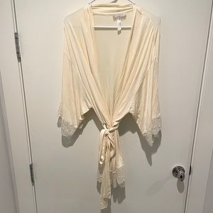 BHLDN bridal robe by Flora Nikrooz